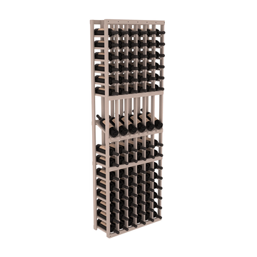 InstaCellar - 6 Column Display Row Rack in Ponderosa Pine Greywash stained without WineSafe™ Satin Sealant