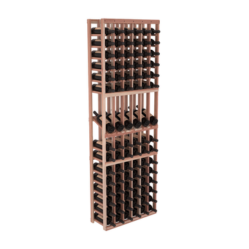 InstaCellar - 6 Column Display Row Rack in Premium Redwood Unstained with WineSafe™ Satin Sealant