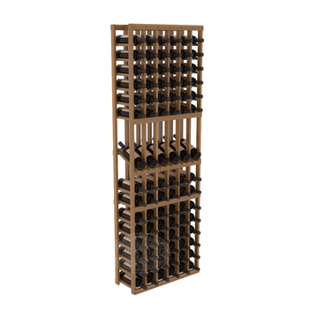 InstaCellar - 6 Column Display Row Rack in Premium Redwood Oak stained with WineSafe™ Satin Sealant