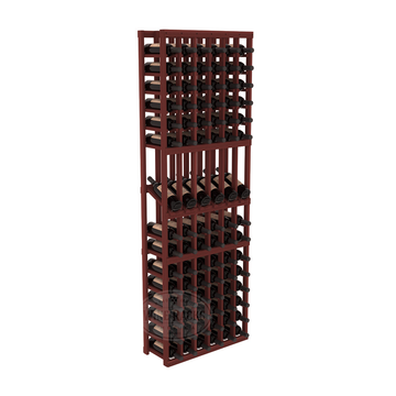 InstaCellar - 6 Column Display Row Rack in Premium Redwood Cherry stained without WineSafe™ Satin Sealant