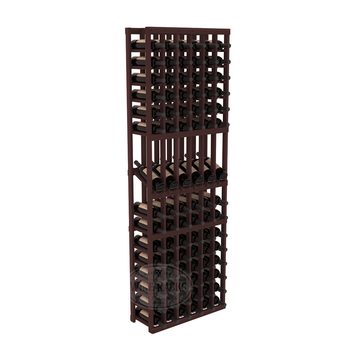 InstaCellar - 6 Column Display Row Rack in Premium Redwood Walnut stained without WineSafe™ Satin Sealant
