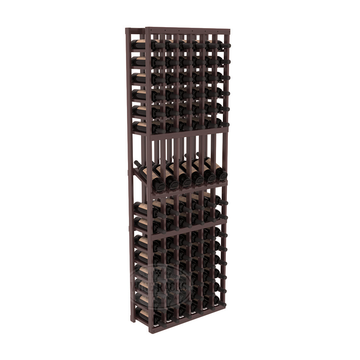 InstaCellar - 6 Column Display Row Rack in Premium Redwood Walnut stained with WineSafe™ Satin Sealant
