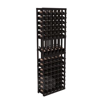 InstaCellar - 6 Column Display Row Rack in Premium Redwood Black stained without WineSafe™ Satin Sealant