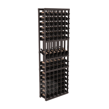 InstaCellar - 6 Column Display Row Rack in Premium Redwood Black stained with WineSafe™ Satin Sealant