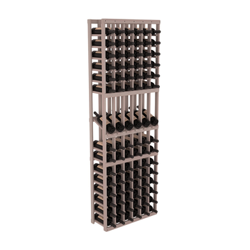 InstaCellar - 6 Column Display Row Rack in Premium Redwood Greywash stained without WineSafe™ Satin Sealant