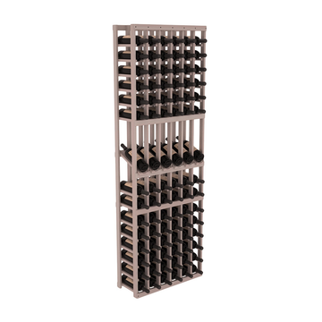 InstaCellar - 6 Column Display Row Rack in Premium Redwood Greywash stained with WineSafe™ Satin Sealant