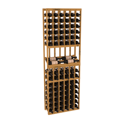 InstaCellar - 6 Column Side Display Row Rack in Knotty Alder Oak stained without WineSafe™ Satin Sealant