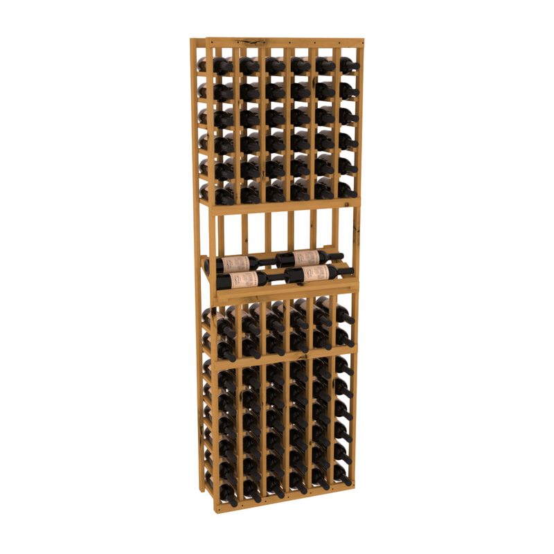 InstaCellar - 6 Column Side Display Row Rack in Knotty Alder Oak stained without WineSafe™ Satin Sealant
