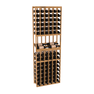 InstaCellar - 6 Column Side Display Row Rack in Knotty Alder Oak stained with WineSafe™ Satin Sealant