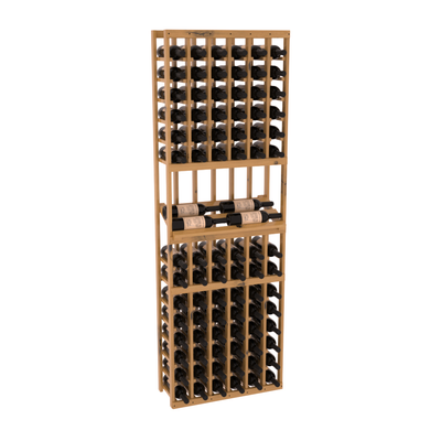 InstaCellar - 6 Column Side Display Row Rack in Knotty Alder Oak stained with WineSafe™ Satin Sealant
