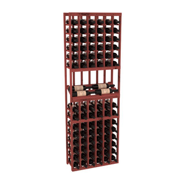 InstaCellar - 6 Column Side Display Row Rack in Knotty Alder Cherry stained without WineSafe™ Satin Sealant