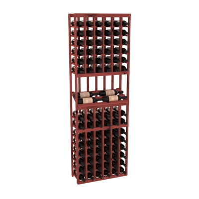 InstaCellar - 6 Column Side Display Row Rack in Knotty Alder Cherry stained without WineSafe™ Satin Sealant