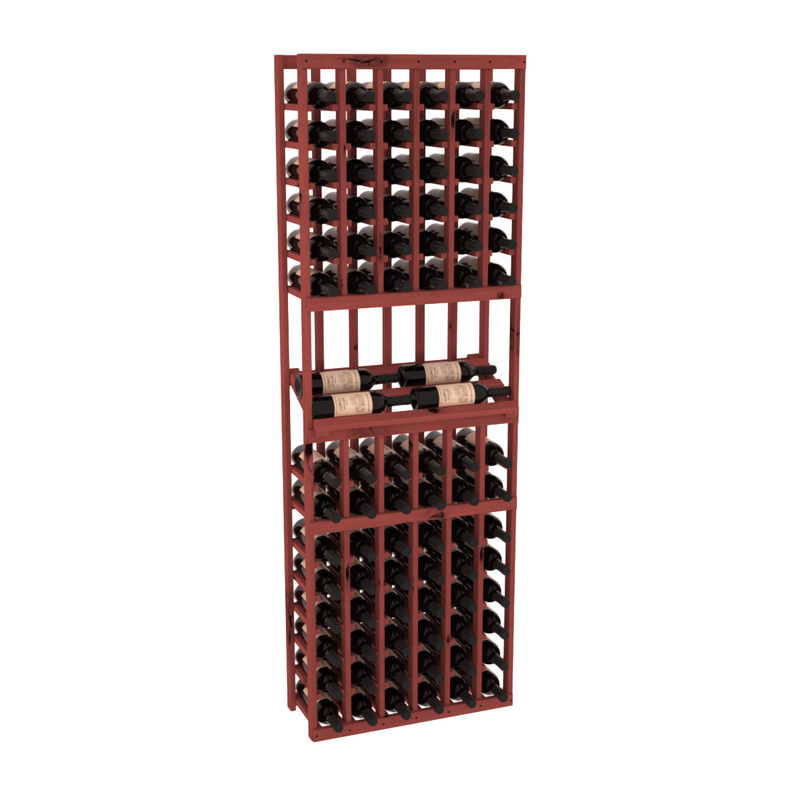 InstaCellar - 6 Column Side Display Row Rack in Knotty Alder Cherry stained without WineSafe™ Satin Sealant