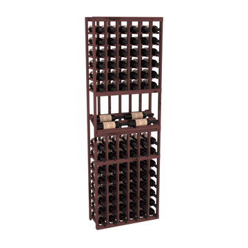 InstaCellar - 6 Column Side Display Row Rack in Knotty Alder Walnut stained without WineSafe™ Satin Sealant