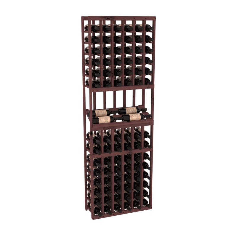 InstaCellar - 6 Column Side Display Row Rack in Knotty Alder Walnut stained without WineSafe™ Satin Sealant