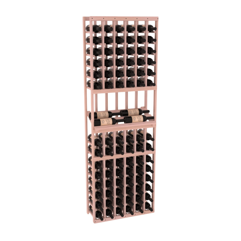 InstaCellar - 6 Column Side Display Row Rack in Grand Mahogany Unstained with WineSafe™ Satin Sealant