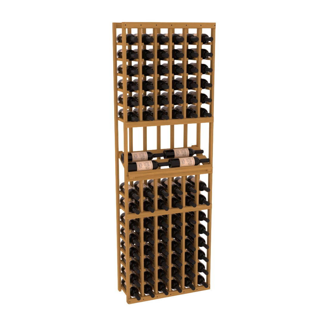 InstaCellar - 6 Column Side Display Row Rack in Grand Mahogany Oak stained without WineSafe™ Satin Sealant