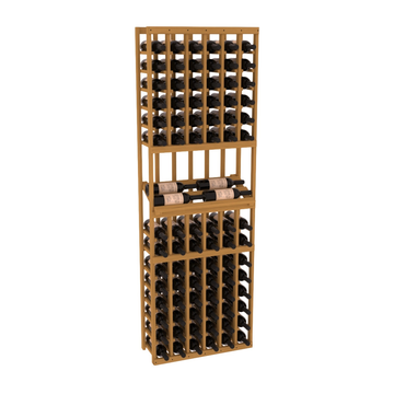 InstaCellar - 6 Column Side Display Row Rack in Grand Mahogany Oak stained without WineSafe™ Satin Sealant