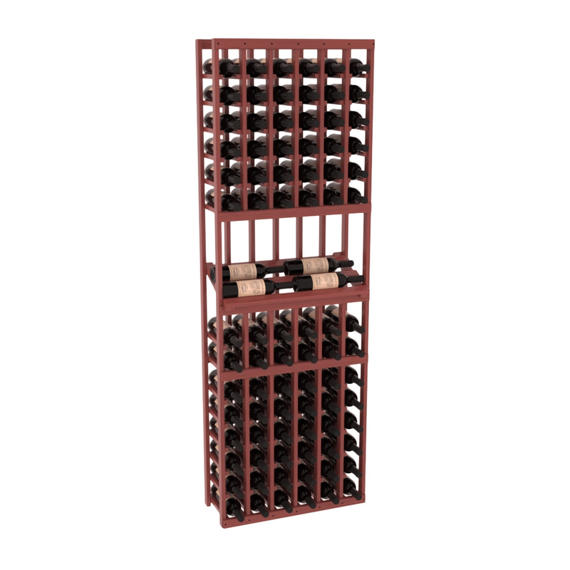 InstaCellar - 6 Column Side Display Row Rack in Grand Mahogany Cherry stained with WineSafe™ Satin Sealant
