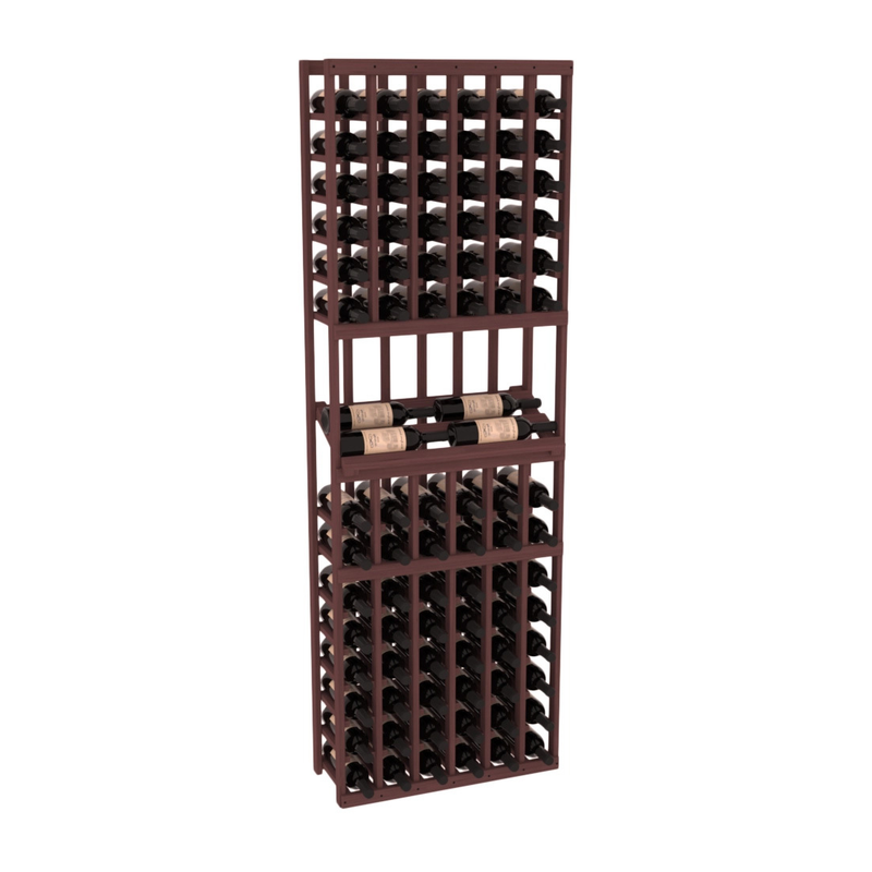 InstaCellar - 6 Column Side Display Row Rack in Grand Mahogany Walnut stained without WineSafe™ Satin Sealant