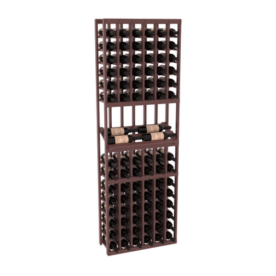 InstaCellar - 6 Column Side Display Row Rack in Grand Mahogany Walnut stained with WineSafe™ Satin Sealant