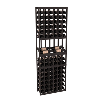 InstaCellar - 6 Column Side Display Row Rack in Grand Mahogany Black stained without WineSafe™ Satin Sealant
