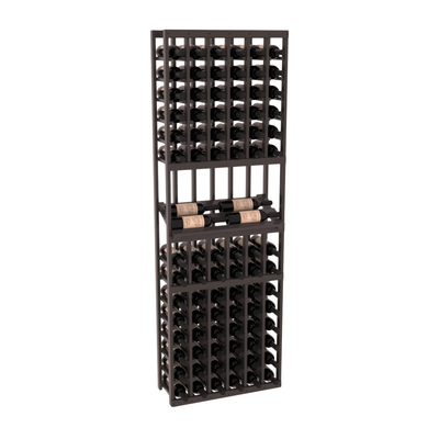 InstaCellar - 6 Column Side Display Row Rack in Grand Mahogany Black stained with WineSafe™ Satin Sealant