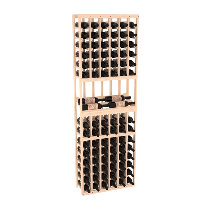InstaCellar - 6 Column Side Display Row Rack in Ponderosa Pine Unstained without WineSafe™ Satin Sealant