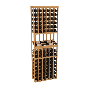 InstaCellar - 6 Column Side Display Row Rack in Ponderosa Pine Oak stained without WineSafe™ Satin Sealant