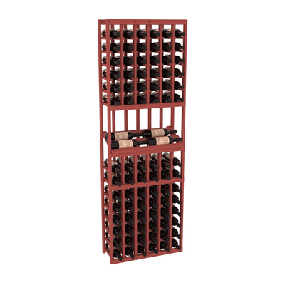 InstaCellar - 6 Column Side Display Row Rack in Ponderosa Pine Cherry stained without WineSafe™ Satin Sealant