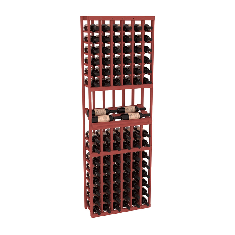 InstaCellar - 6 Column Side Display Row Rack in Ponderosa Pine Cherry stained without WineSafe™ Satin Sealant