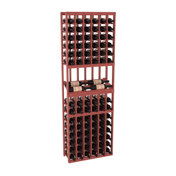 InstaCellar - 6 Column Side Display Row Rack in Ponderosa Pine Cherry stained with WineSafe™ Satin Sealant