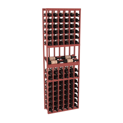 InstaCellar - 6 Column Side Display Row Rack in Ponderosa Pine Cherry stained with WineSafe™ Satin Sealant
