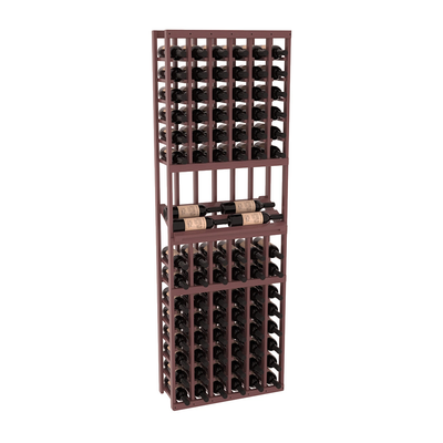 InstaCellar - 6 Column Side Display Row Rack in Ponderosa Pine Walnut stained with WineSafe™ Satin Sealant