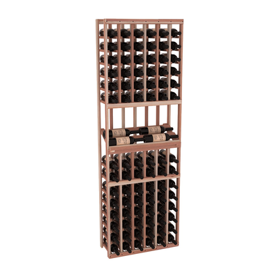 InstaCellar - 6 Column Side Display Row Rack in Premium Redwood Unstained without WineSafe™ Satin Sealant