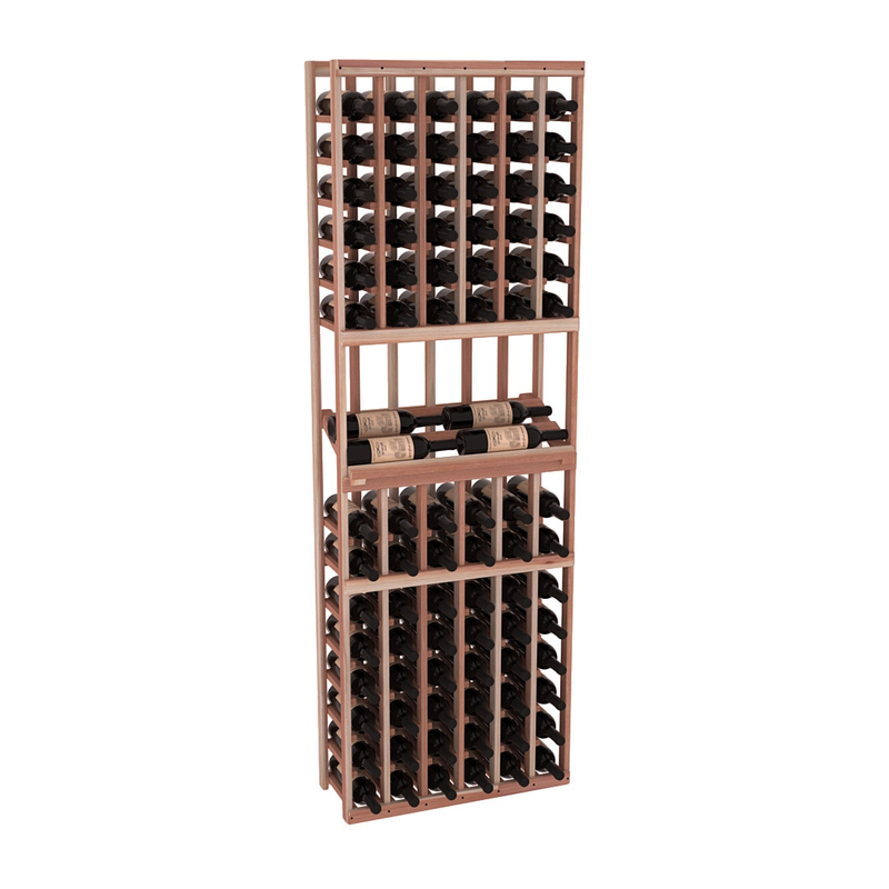 InstaCellar - 6 Column Side Display Row Rack in Premium Redwood Unstained without WineSafe™ Satin Sealant