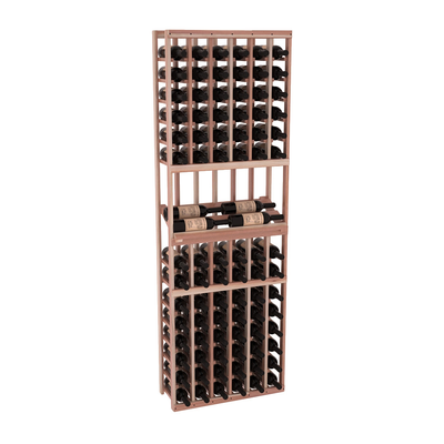 InstaCellar - 6 Column Side Display Row Rack in Premium Redwood Unstained with WineSafe™ Satin Sealant