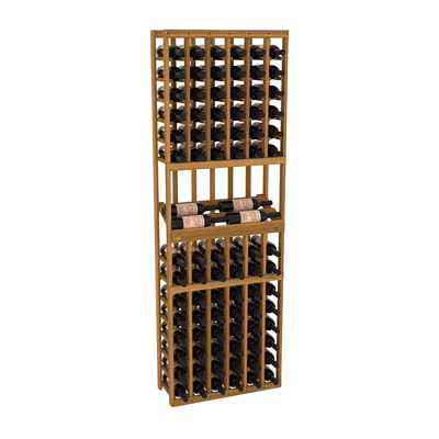 InstaCellar - 6 Column Side Display Row Rack in Premium Redwood Oak stained without WineSafe™ Satin Sealant
