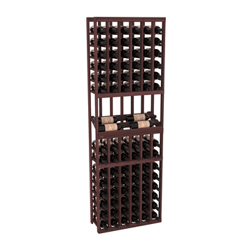 InstaCellar - 6 Column Side Display Row Rack in Premium Redwood Walnut stained without WineSafe™ Satin Sealant