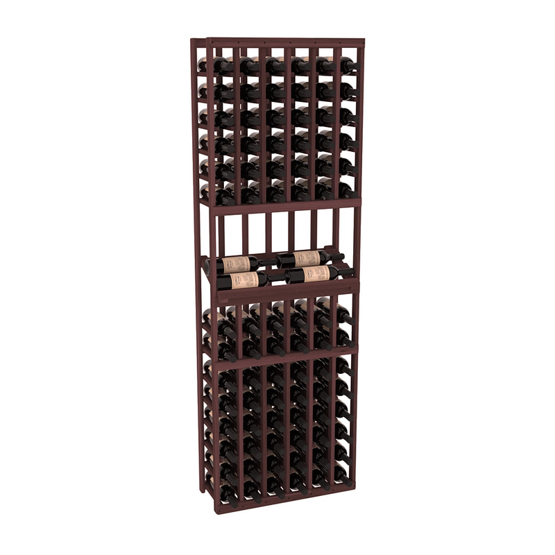 InstaCellar - 6 Column Side Display Row Rack in Premium Redwood Walnut stained without WineSafe™ Satin Sealant