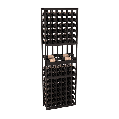 InstaCellar - 6 Column Side Display Row Rack in Premium Redwood Black stained without WineSafe™ Satin Sealant
