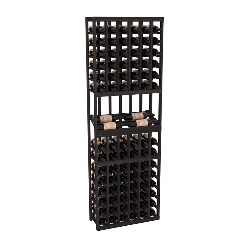 InstaCellar - 6 Column Side Display Row Rack in Premium Redwood Black stained without WineSafe™ Satin Sealant