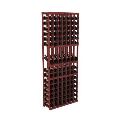 InstaCellar - 7 Column Display Row Rack in Knotty Alder Cherry stained without WineSafe™ Satin Sealant