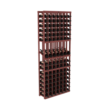 InstaCellar - 7 Column Display Row Rack in Knotty Alder Cherry stained with WineSafe™ Satin Sealant