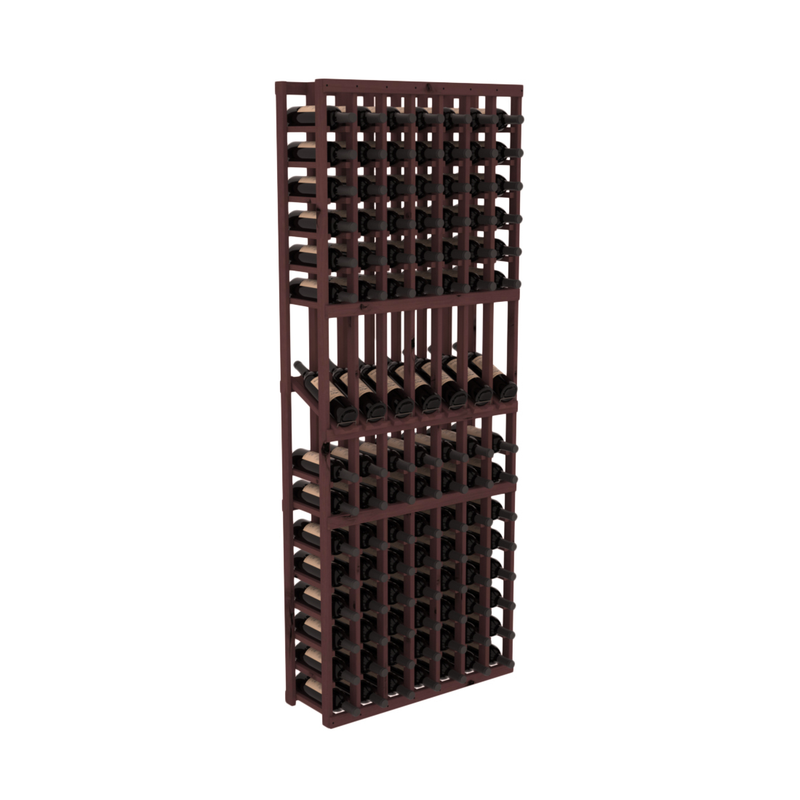 InstaCellar - 7 Column Display Row Rack in Knotty Alder Walnut stained without WineSafe™ Satin Sealant