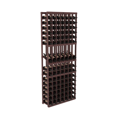 InstaCellar - 7 Column Display Row Rack in Knotty Alder Walnut stained with WineSafe™ Satin Sealant