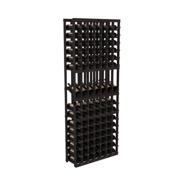 InstaCellar - 7 Column Display Row Rack in Knotty Alder Black stained without WineSafe™ Satin Sealant