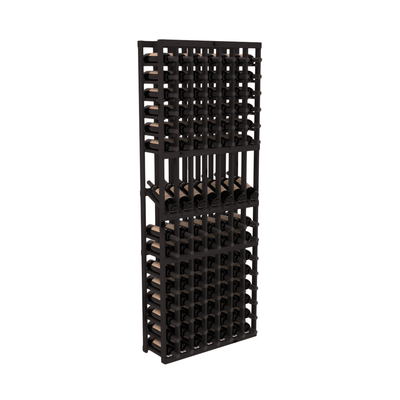 InstaCellar - 7 Column Display Row Rack in Knotty Alder Black stained without WineSafe™ Satin Sealant