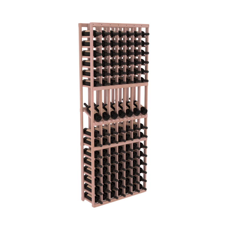 InstaCellar - 7 Column Display Row Rack in Grand Mahogany Unstained without WineSafe™ Satin Sealant