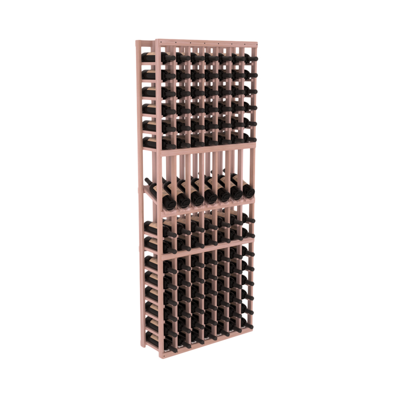 InstaCellar - 7 Column Display Row Rack in Grand Mahogany Unstained with WineSafe™ Satin Sealant
